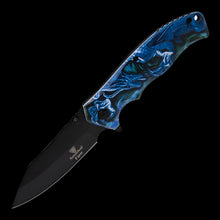 Embossed Dragon Pattern Folding Knife