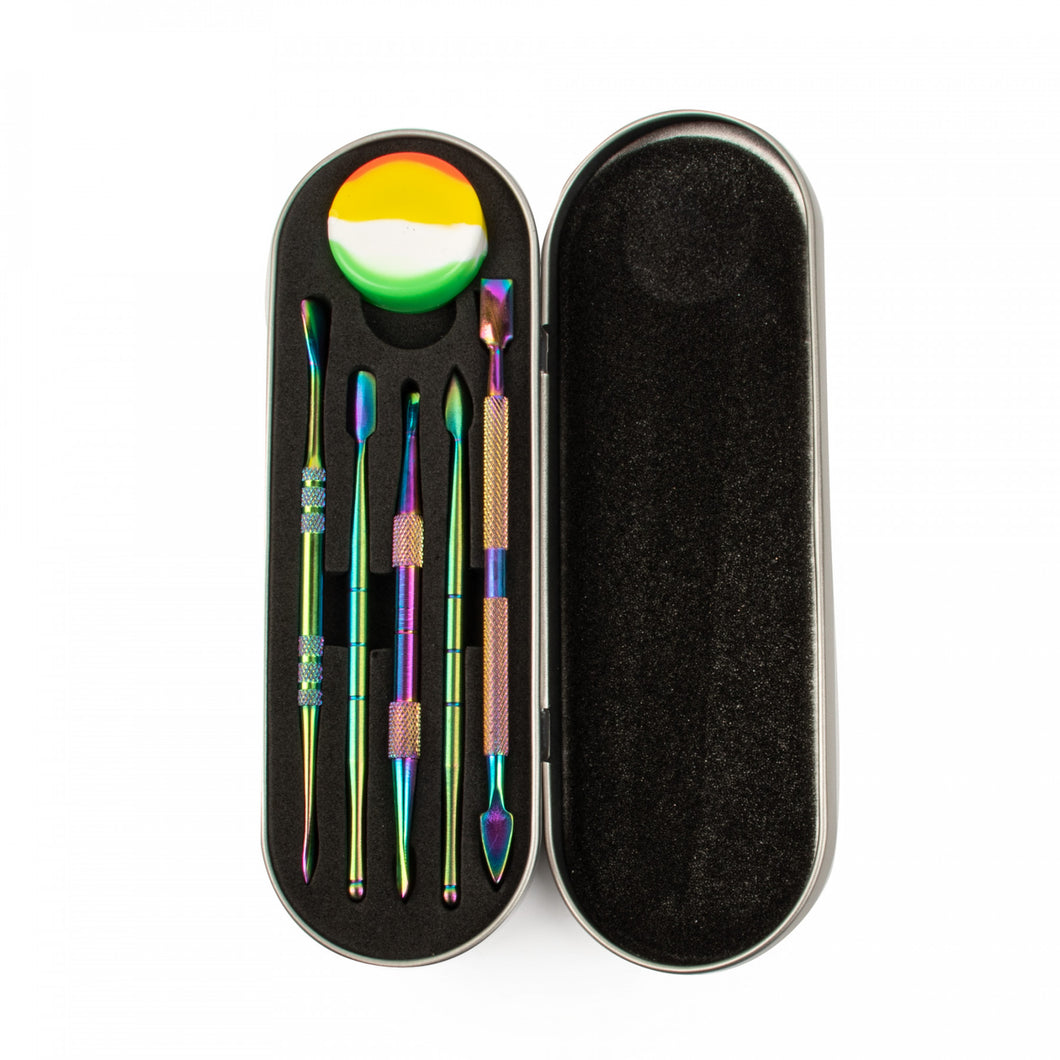 6 Acrylic Resin Dab Tools w/ Stainless Steel Tip, 4pc Set