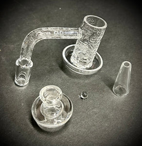 On Point Glass - 9 Frosted Cone Showerhead Banger Hanger Water Pipe - with  14M Banger - Dollar Head Shop