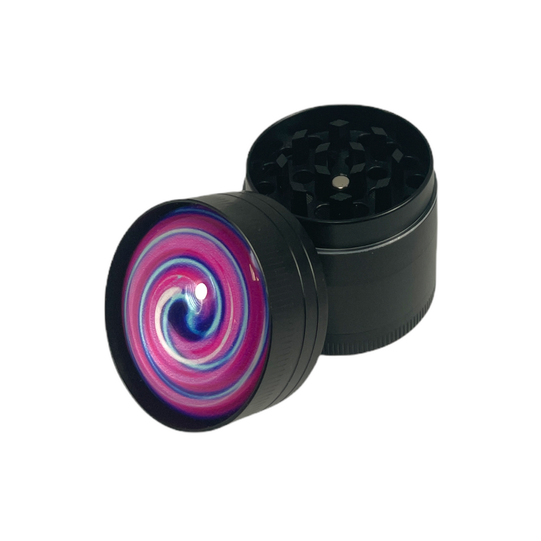 Twister 40mm 4pc Swirl Grinder - Pink Swirl