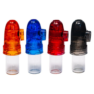 Glass & Plastic Snuff Bullet with Storage Container, 1 x Single, Various  Container Sizes, Mixed Colours